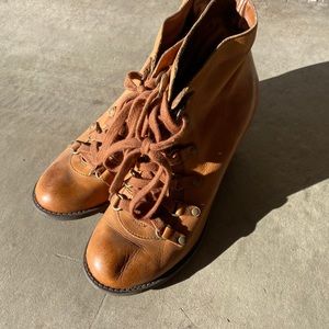 Tan booties